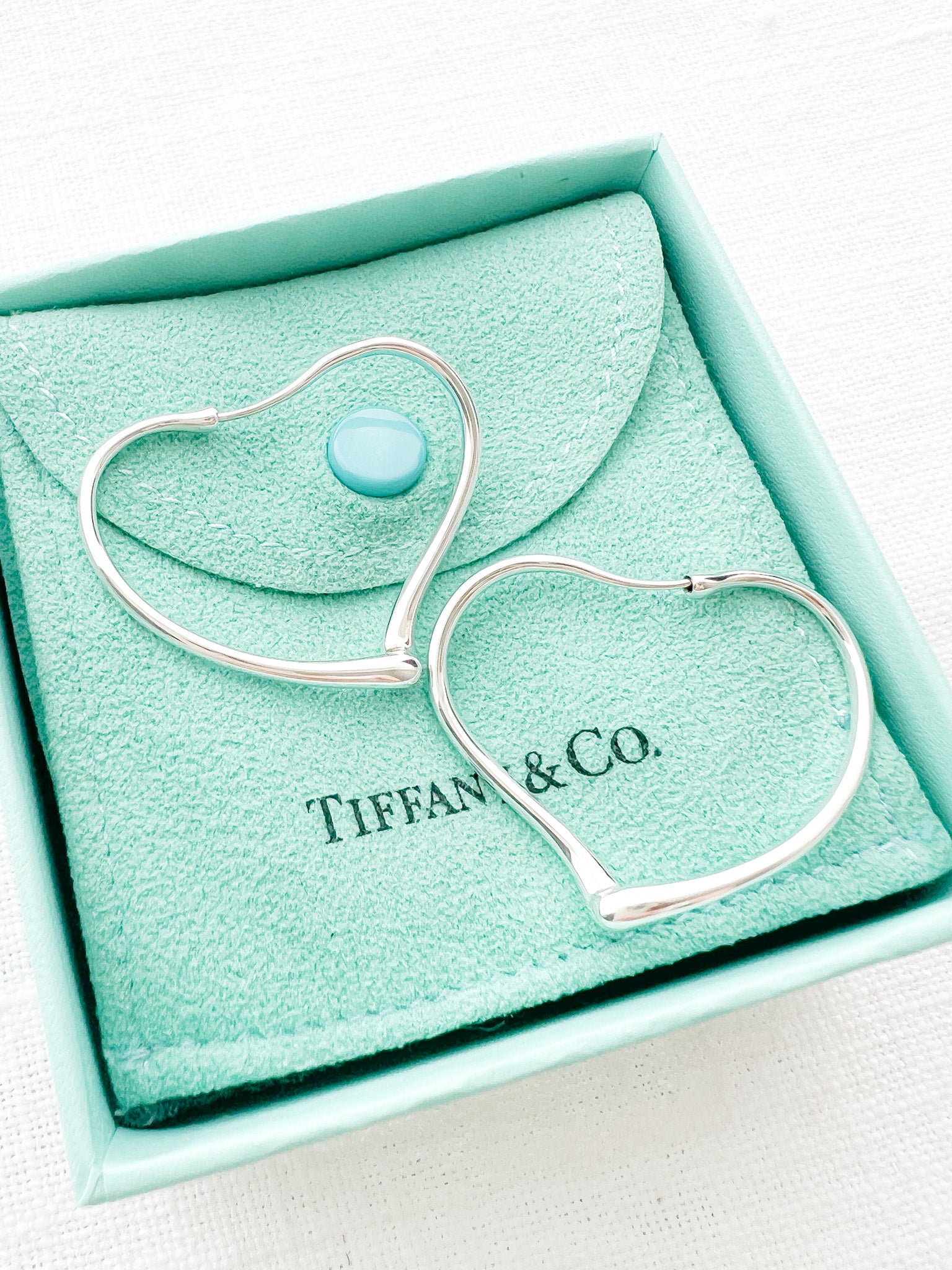 TIFFANY ティファニー K18YG オープンハートフープピアス TIFFANY ティファニー K18YG オープンハートフープピアス ミディアム